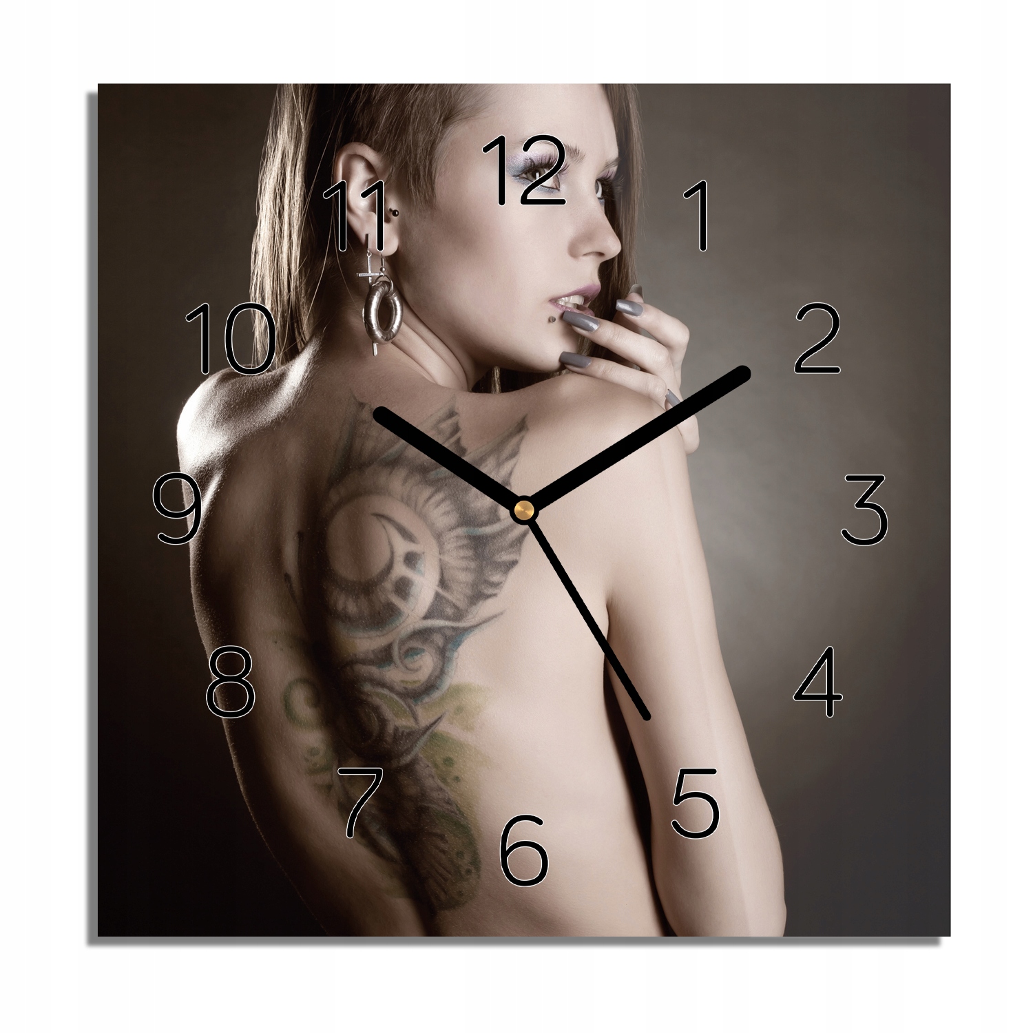

Ciało tatuaż kolczyk foto-zegar do kuchni 30x30