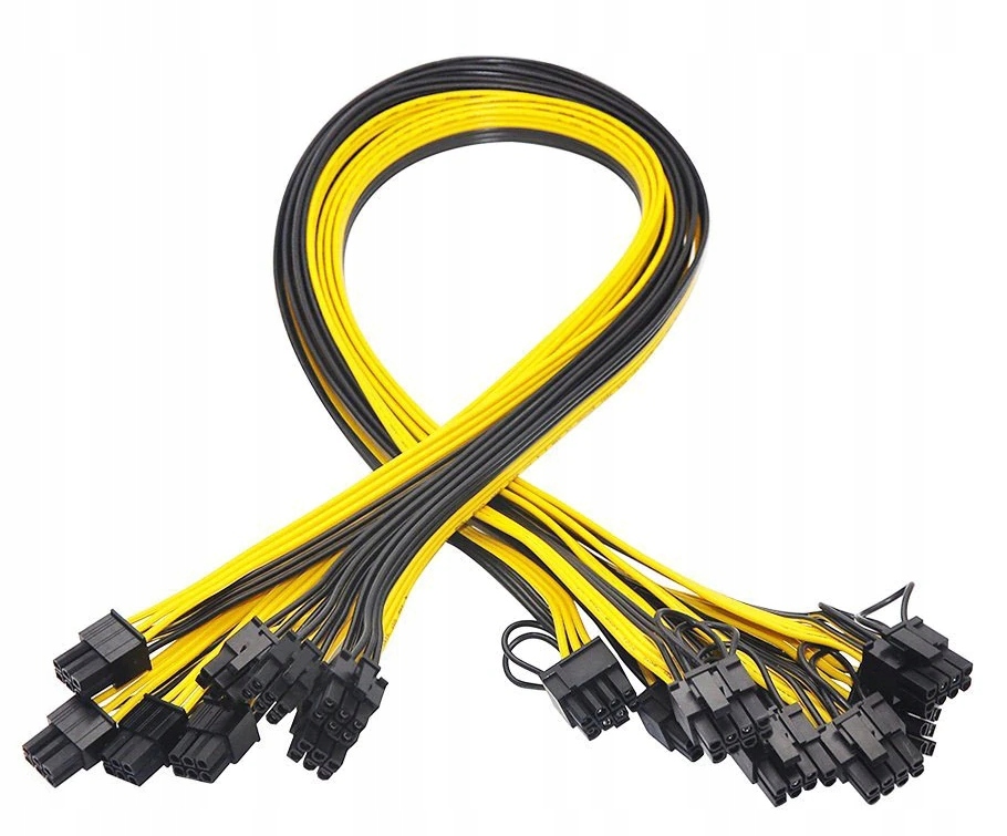 Kabel PCI-E GPU 6pin męski do 6 2pin 50cm Riser