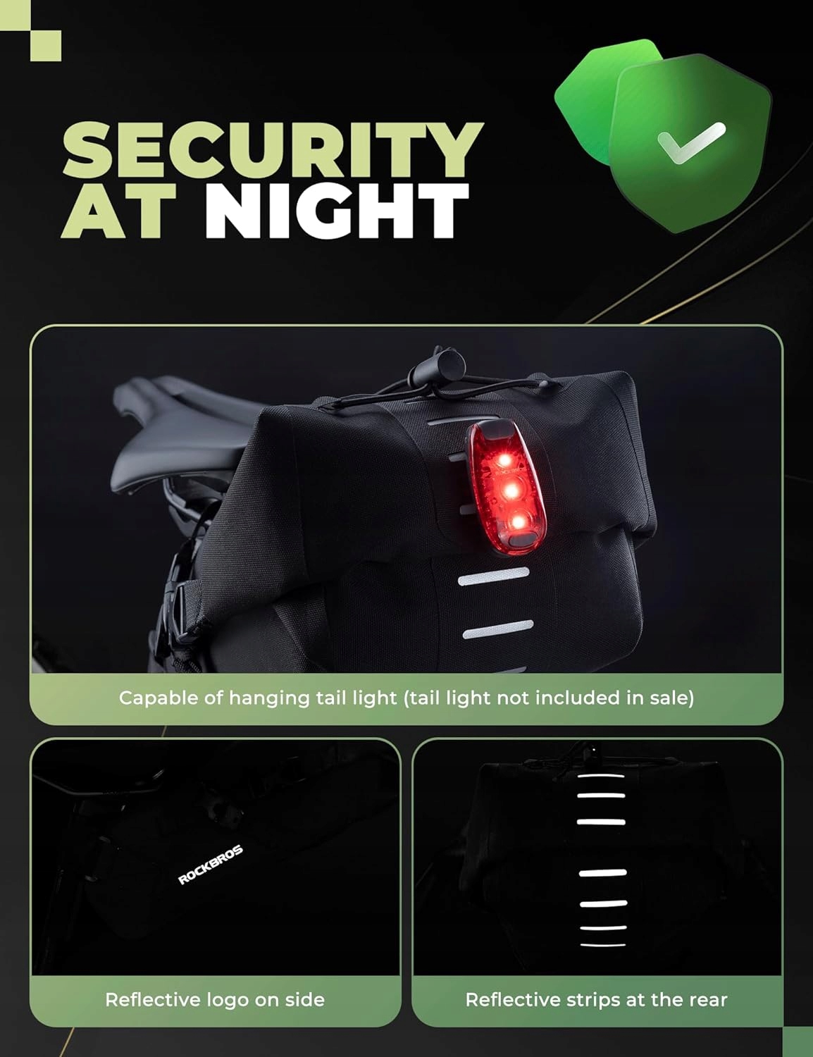 ROCKBROS Torba na Siodełko Bikepacking 3L Torebki Podsiodłowe Wodoodporna Model 30130061001