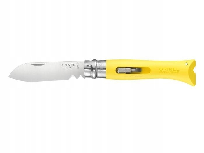 Nůž Opinel Diy Yellow 8 cm, bity, šroubovák Virobloc