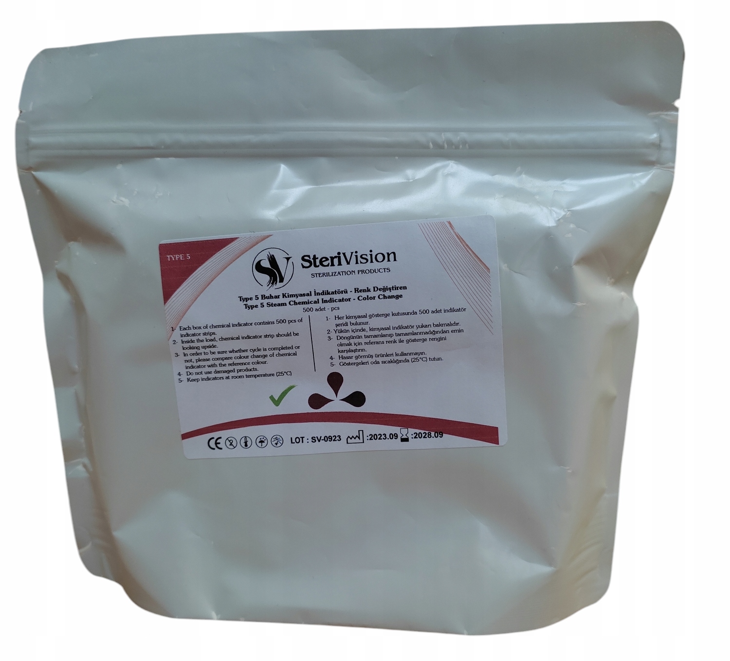 Pasek do sterylizacji Steri Vision klasa 5 typ V 500 szt