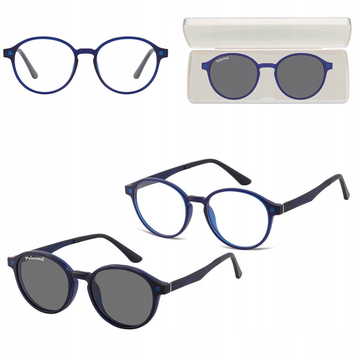 2v1 Korekční brýle s sluneční clonou a polarizací