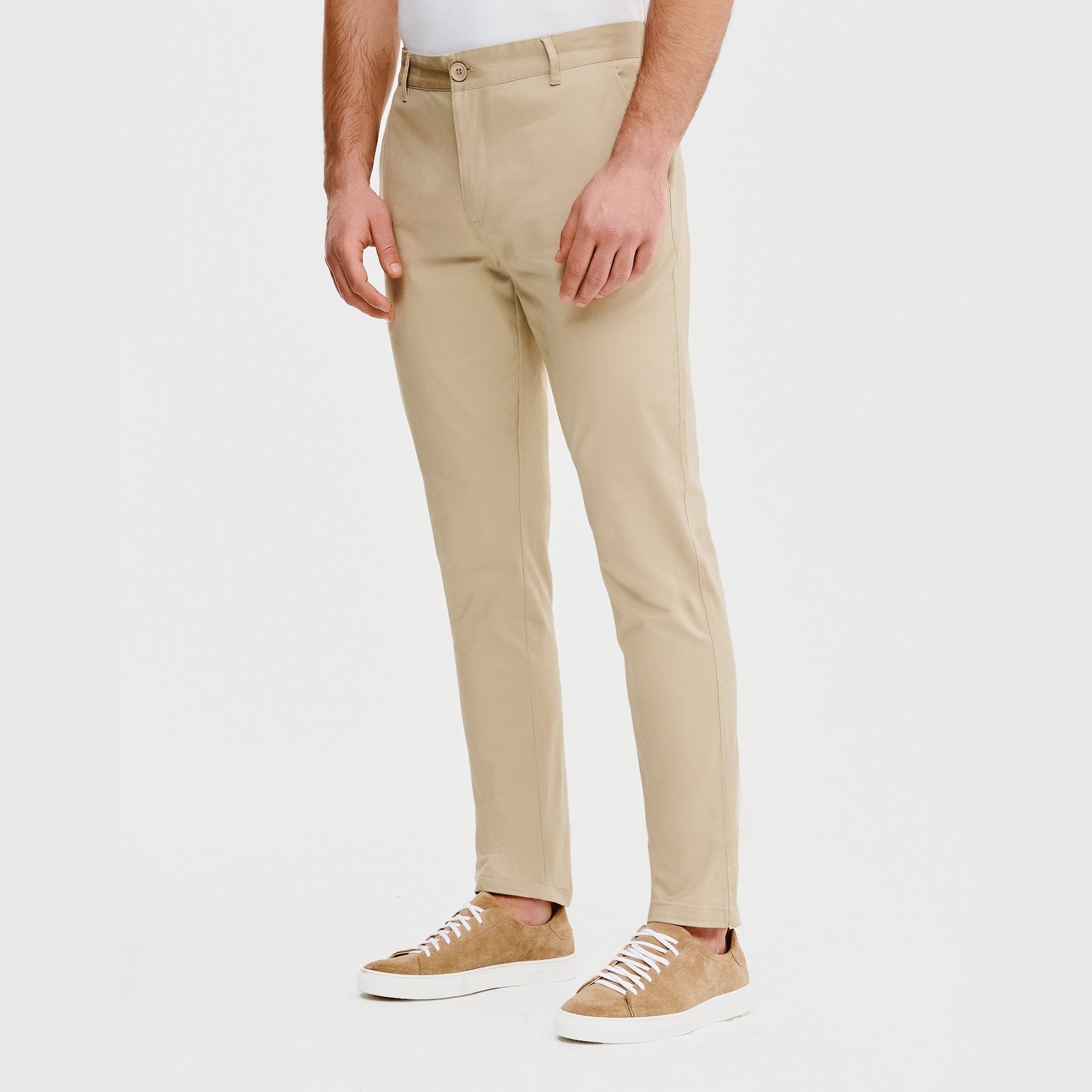 Béžové hladké pánské chinosy Pako Lorente vel L32 W40