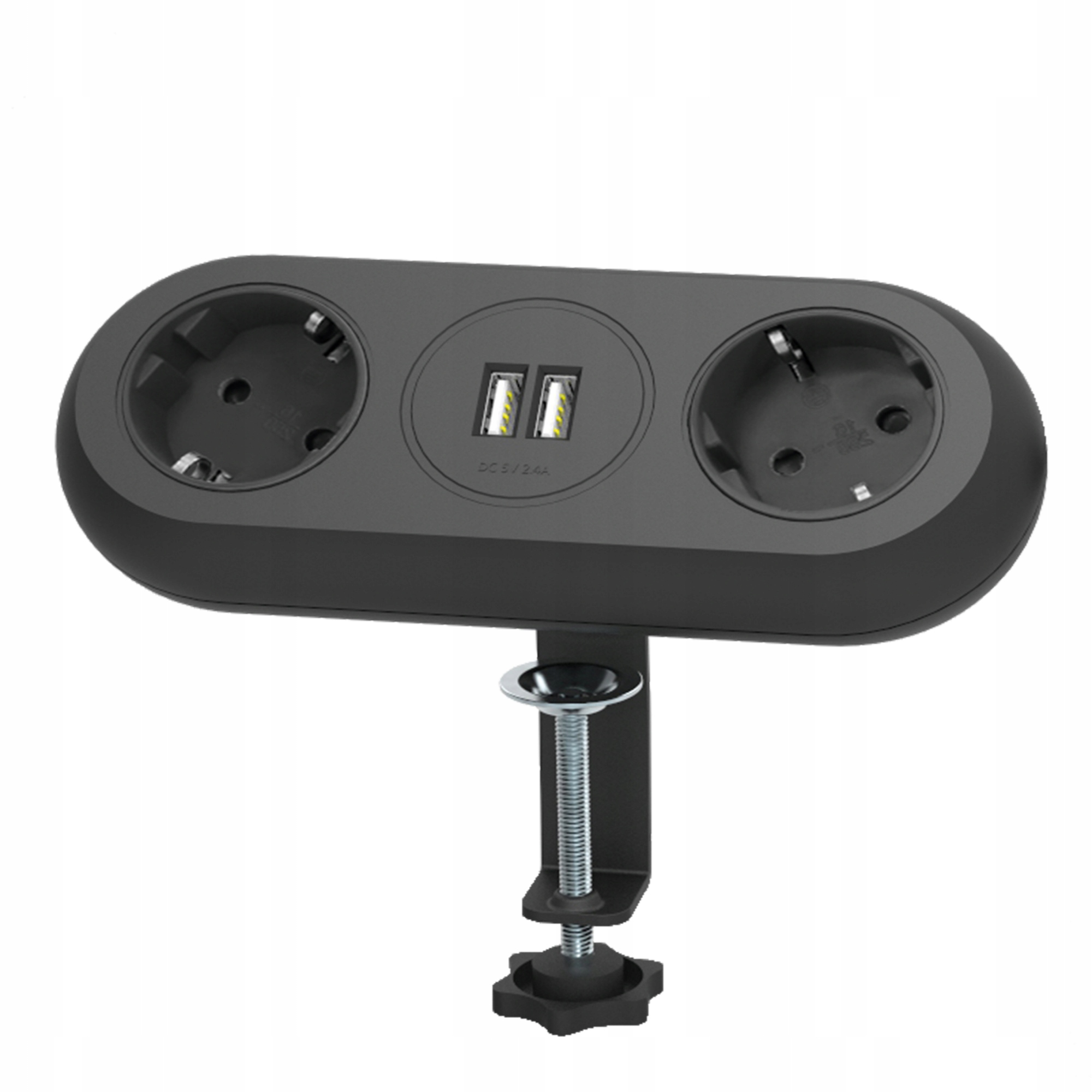 

Gniazdo Przedłużacz Biurkowy 2xUSB Schuko Orno