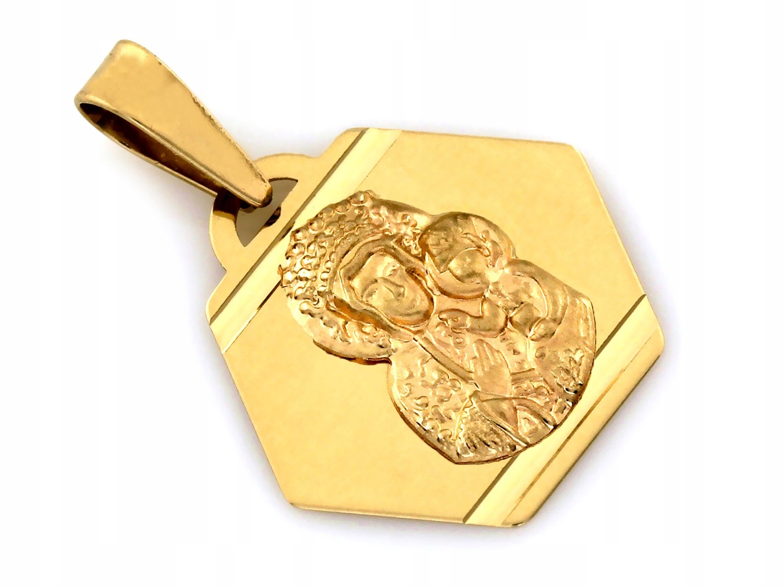 Zlatý elegantní medailon Panna Maria Čenstochovská 585 14k 0.80g jako dárek