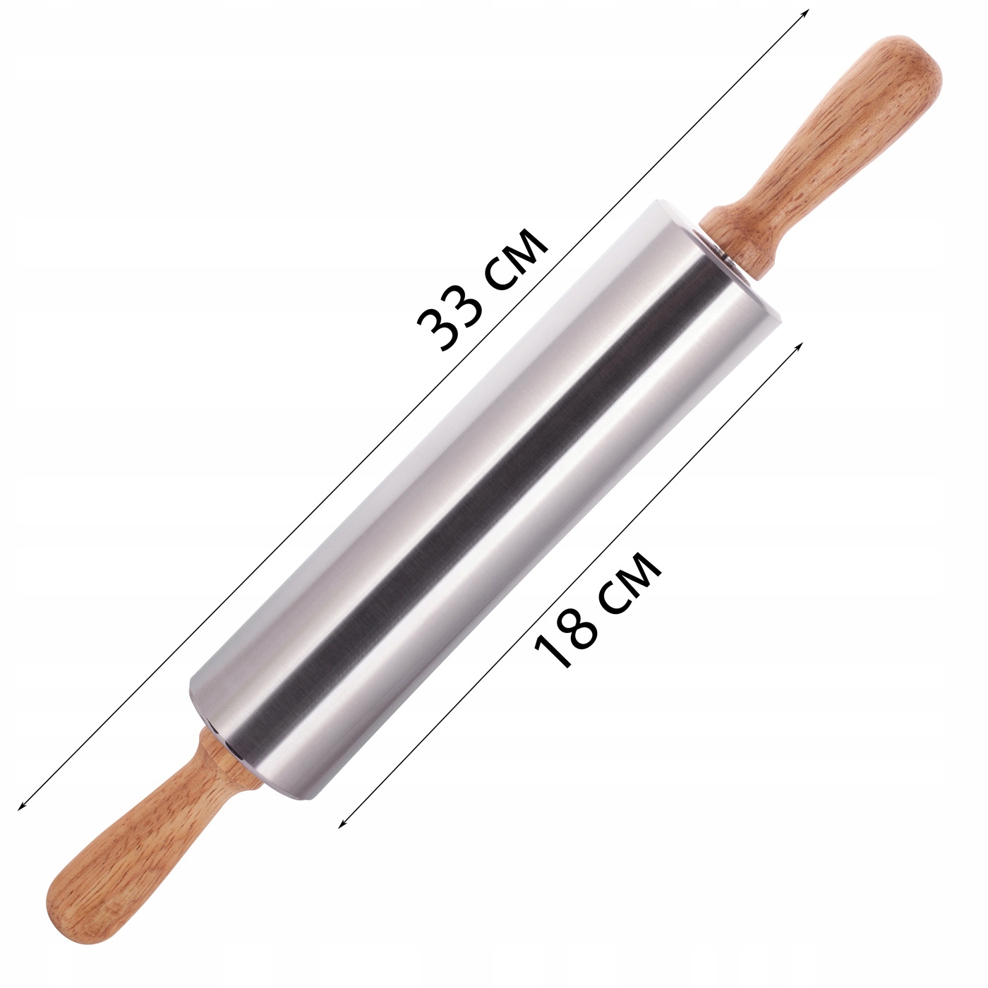 WAŁEK do CIASTA OBROTOWY STALOWY KAMILLE Szerokość produktu 5 cm