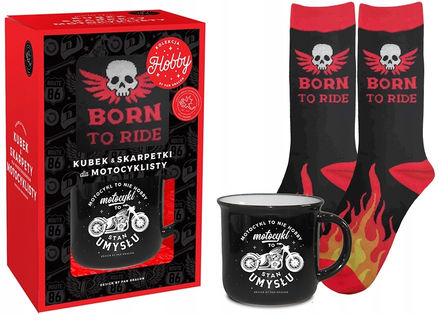 

Zestaw Kubek Skarpety dla Motocyklisty