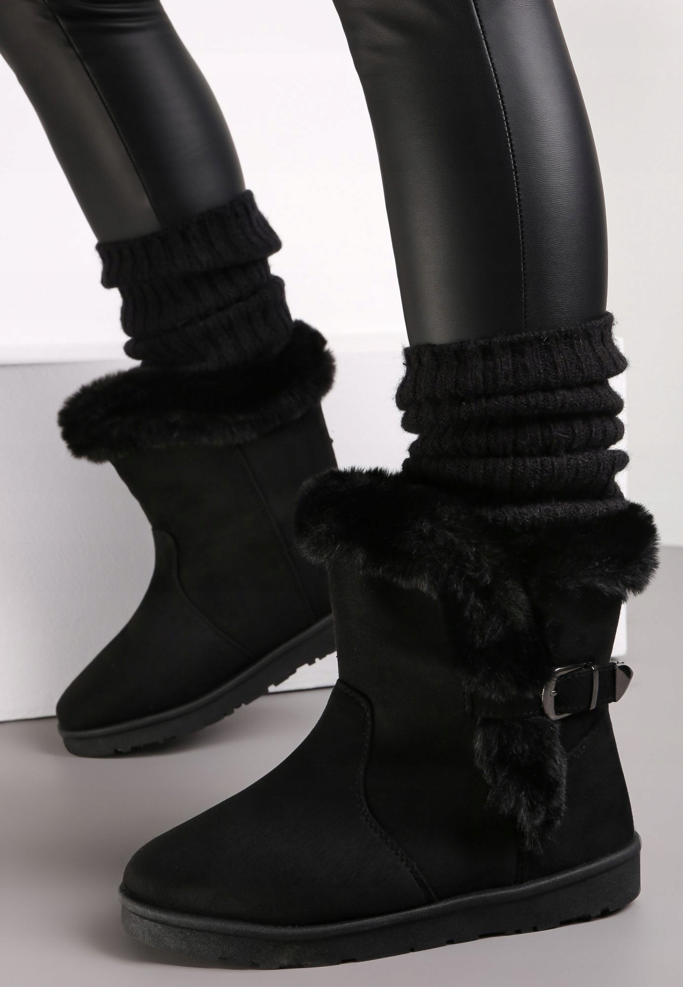 Czarne Śniegowce 39 Marka Renee