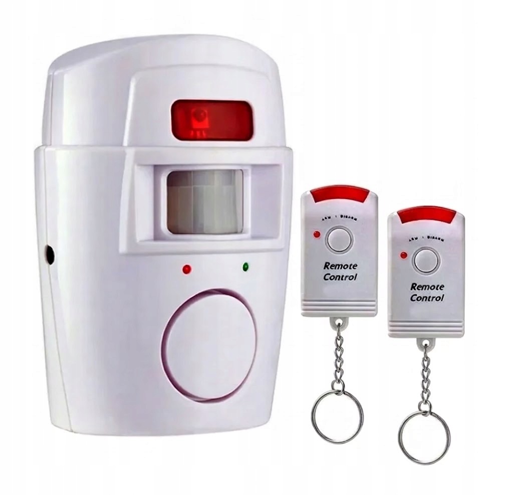 Bezdrátový Alarm Senzor Pohybu 2 Ovladače 105 dB Pro Dům Sklepů Garáže x5