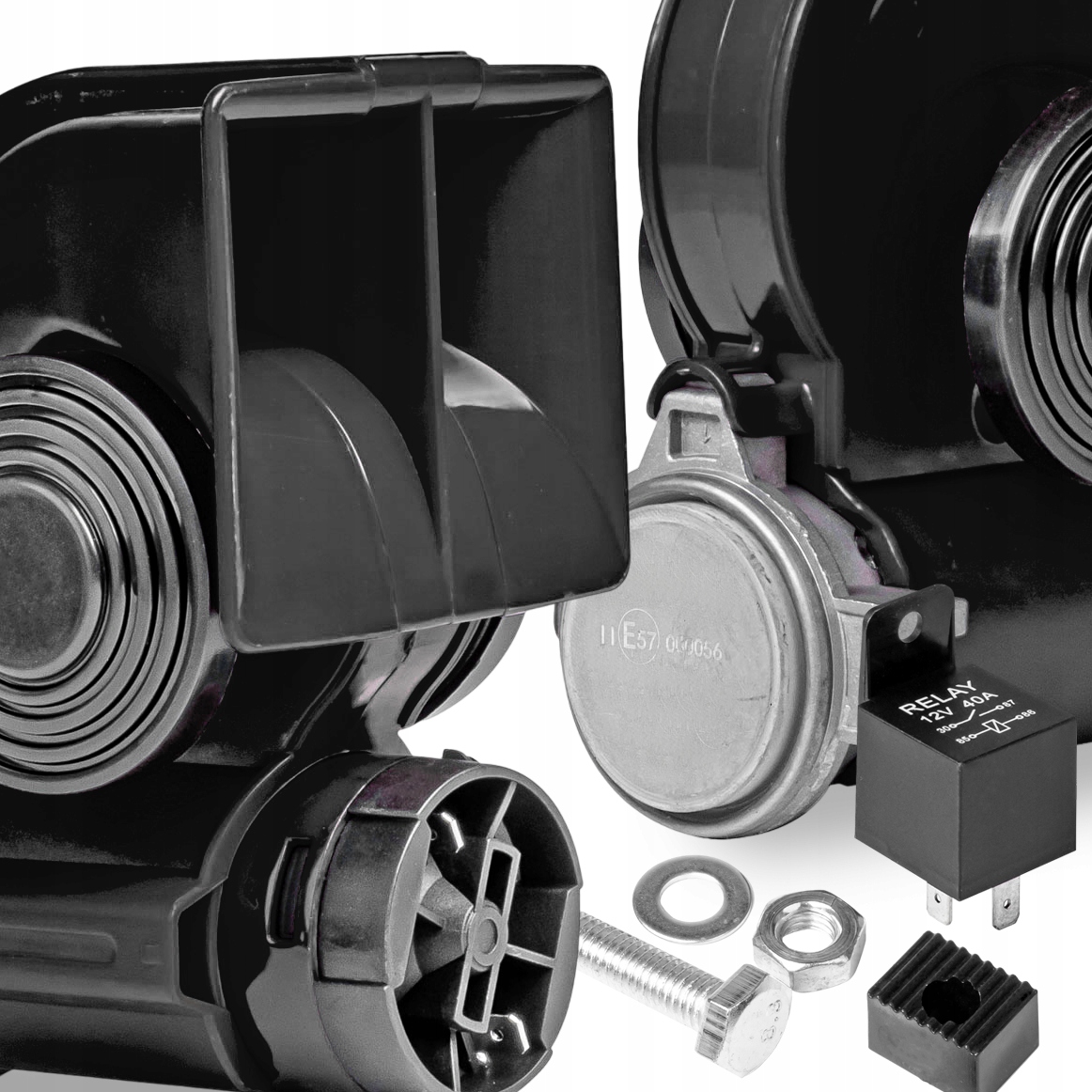 MOCNY KLAKSON 139 dB 12V FANFARA SYGNAŁ KOMPRESOR