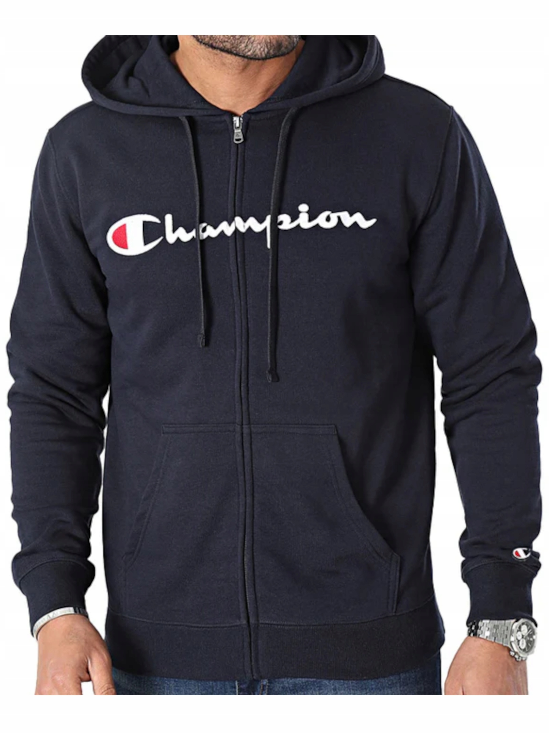 pánská mikina Champion s kapucí 220255-BS501 klokanka na zip M