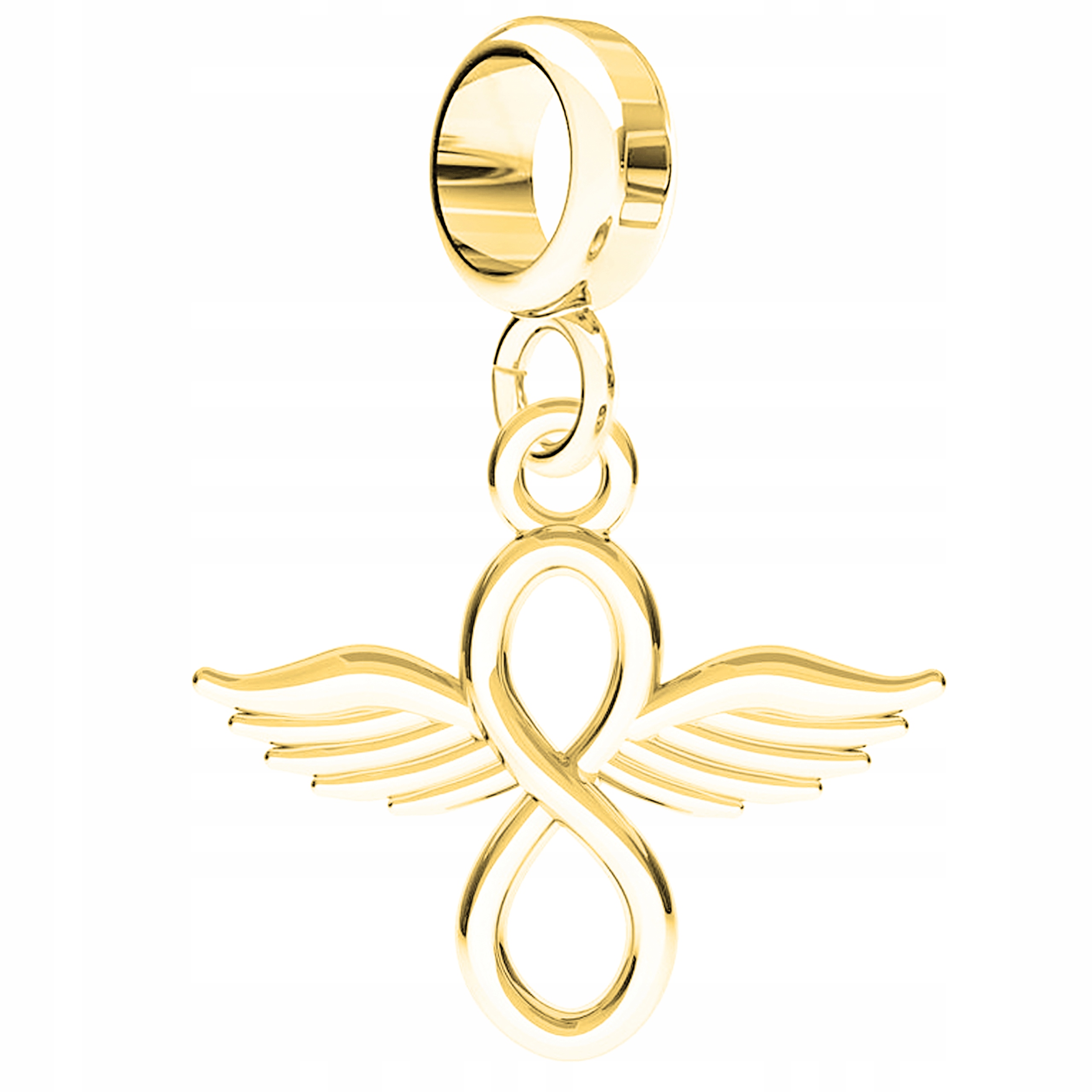 Charms Zlatý pták s nekonečnem Ptáček Nekonečno Stříbro 925