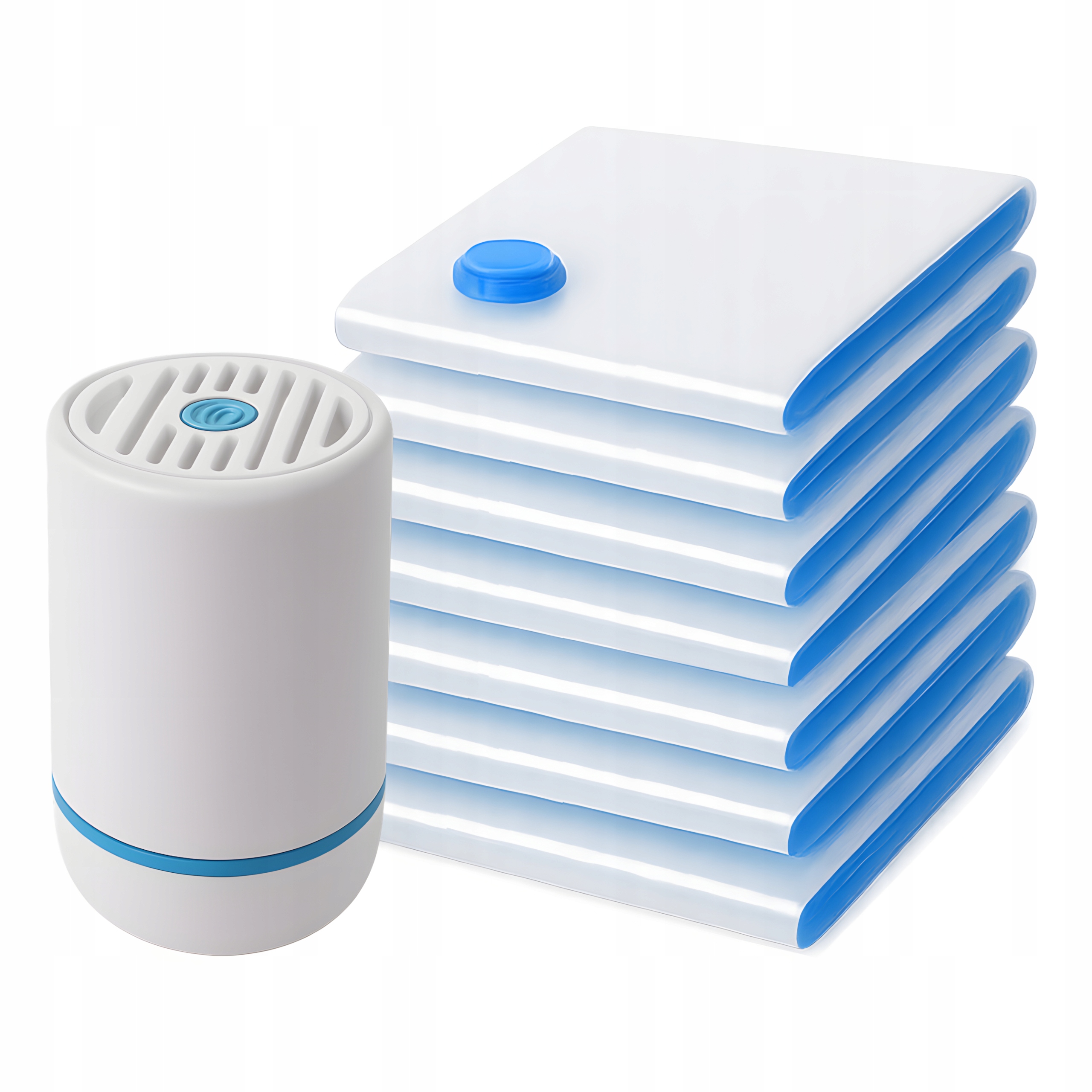 Levně 7 x Vakuové Pytle Na Oblečení Povlečení Deky 70 x 100 cm Elektrická pumpa