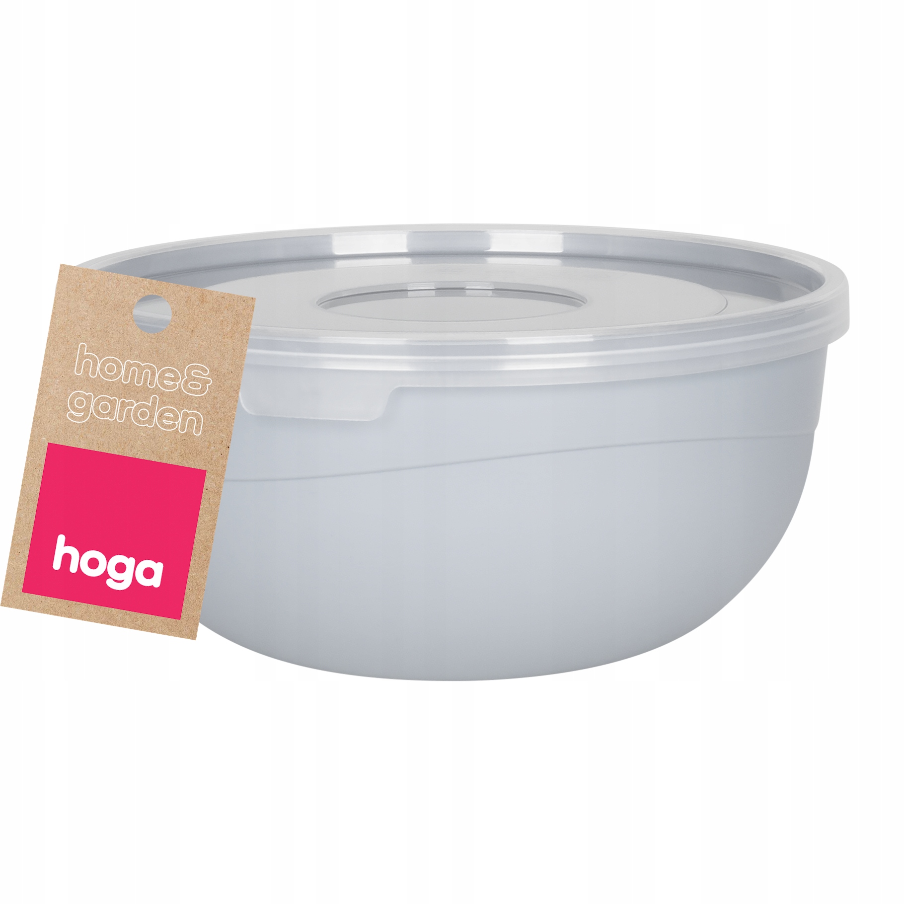 MISECZKA MISKA KUCHENNA PLASTIKOWA DO ŻYWNOŚCI Z POKRYWKĄ 0,7L 14CM J SZARY