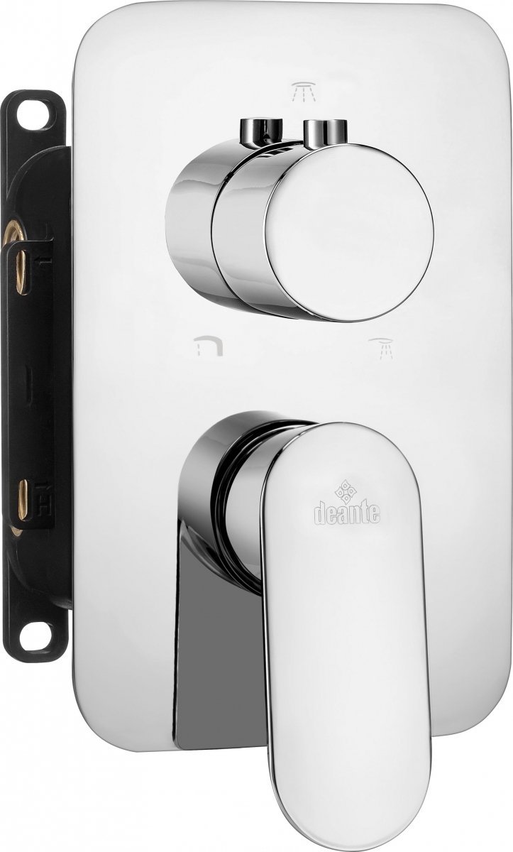 Podomietková batéria Alpinia chróm pre Box s prepínačom, 16.5 x 11.8 cm