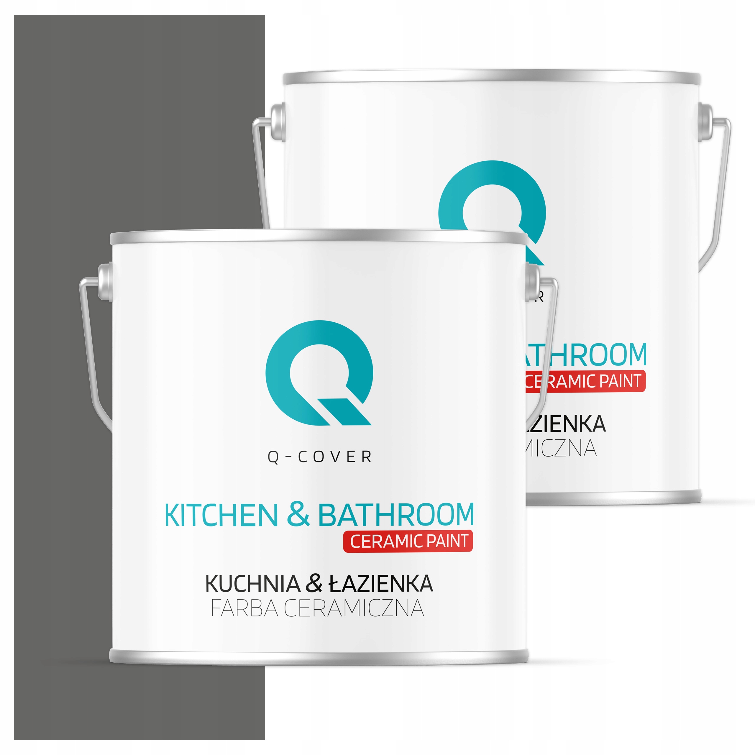 Farba do kuchyne a kúpeľne Umývateľná 5L Hlboká matná farba Grafitová H1213