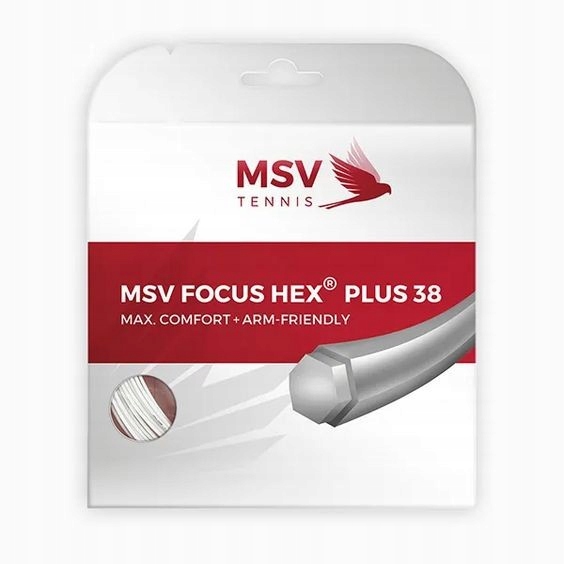 Tenisový výplet MSV Focus Hex Plus 38 set. 12 m. white 1,25 mm