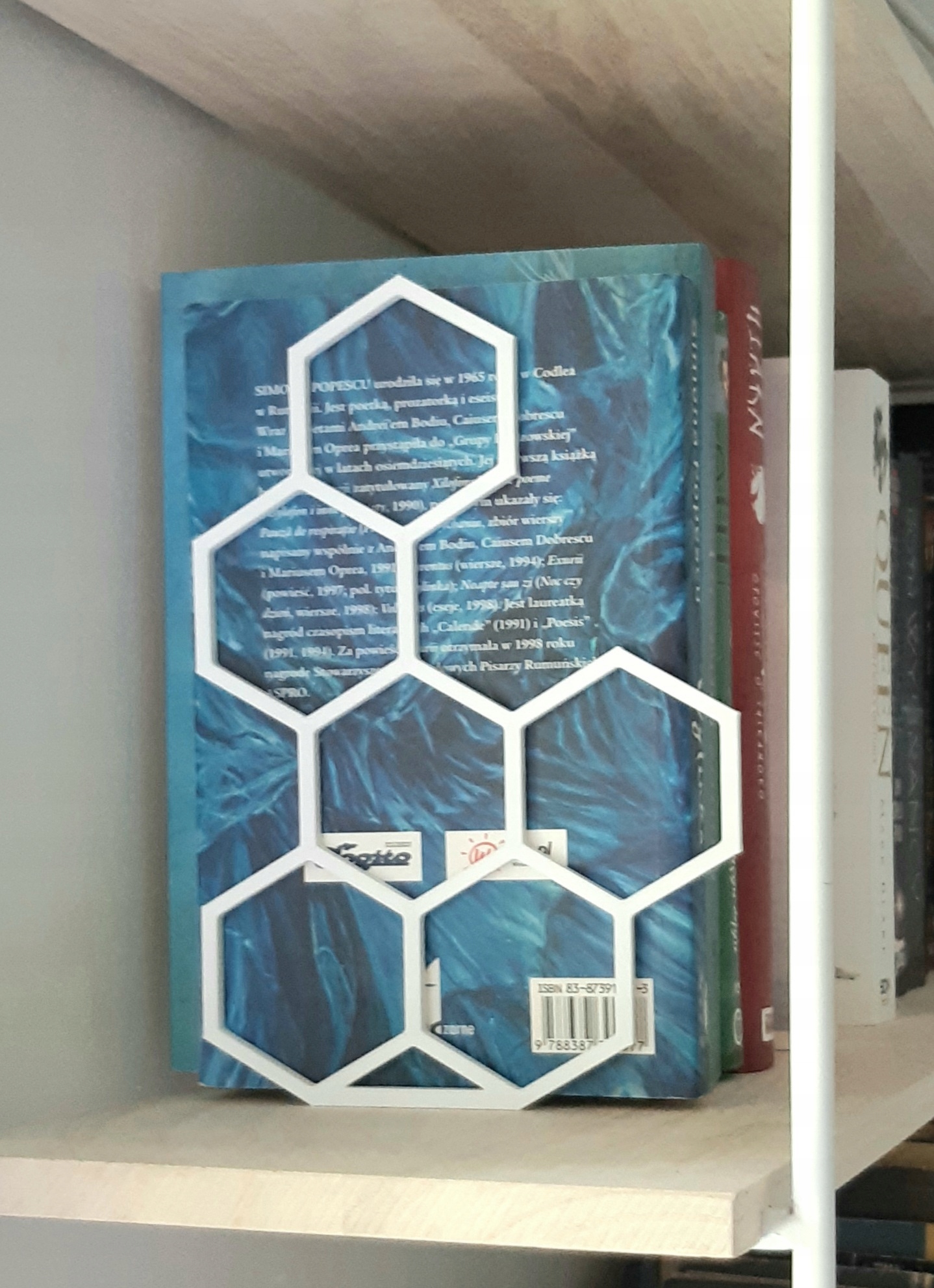 PODPÓRKA DO KSIĄŻEK STOJAK KSIĄŻKI MIÓD BIAŁA 20cm Liczba sztuk 1 szt.