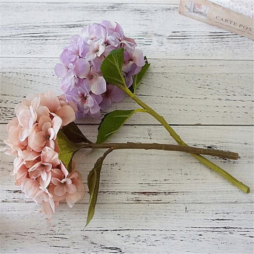 HORTENSJA SZARA JEDWABNA GŁOWA O ŚR. 15-16CM Typ hortensja