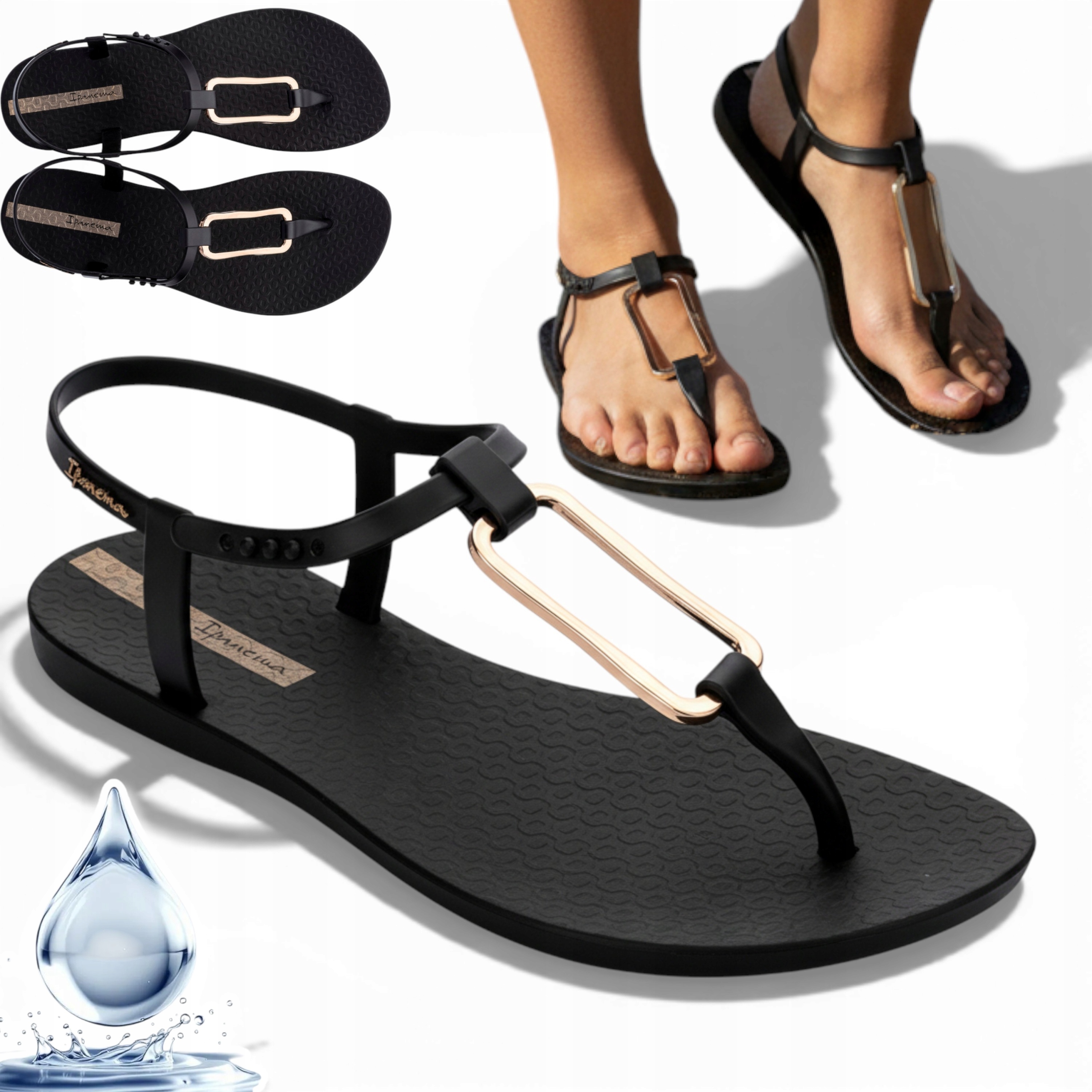 Ipanema 37 Dámské sportovní sandály ploché elegantní nazouvací žabky