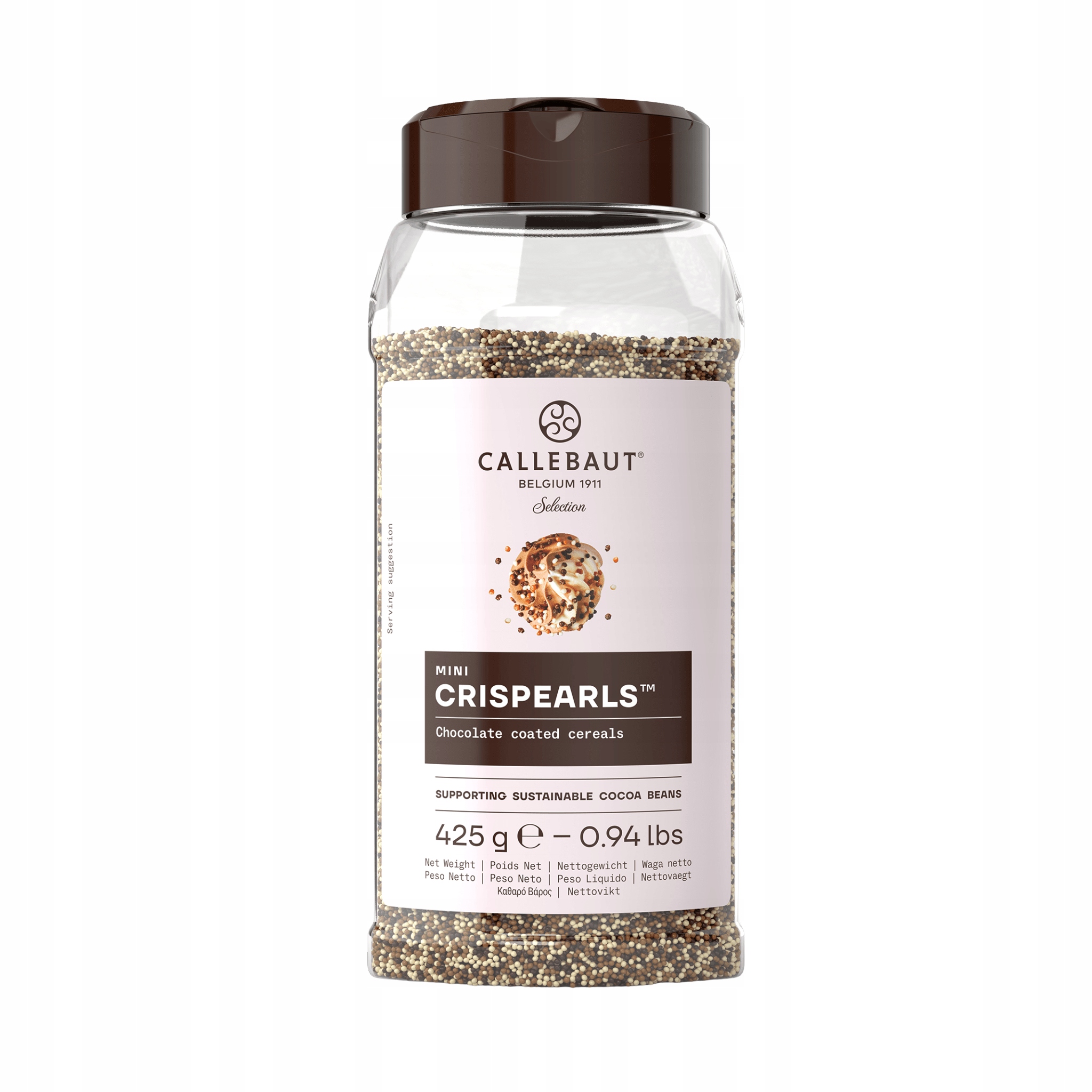 Posypka mini Crispearls perełki czekoladowe mix Callebaut 425g