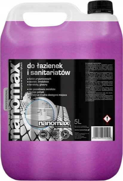 Levně Tekutý přípravek na mytí koupelen a sanitárních zařízení Nanomax Professional 5L