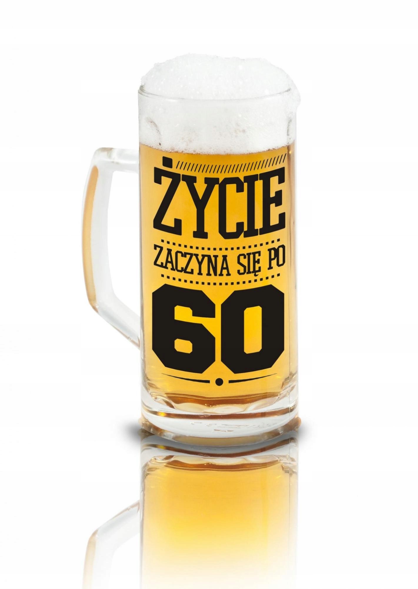 

Kufel na piwo 60 lat Życie zaczyna się po