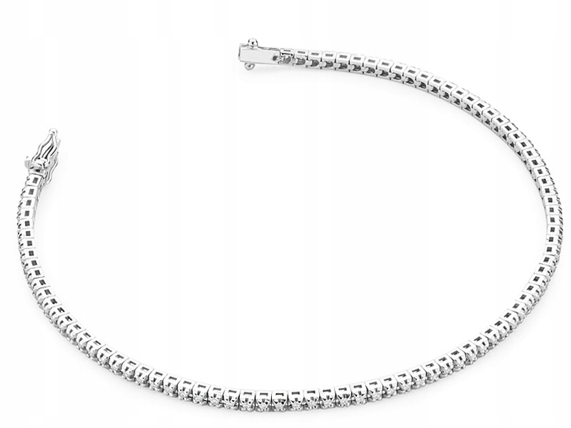 Zlatý náramek 585 kompletně vyrobený z 5g diamantů, elegantní vzor jako dárek