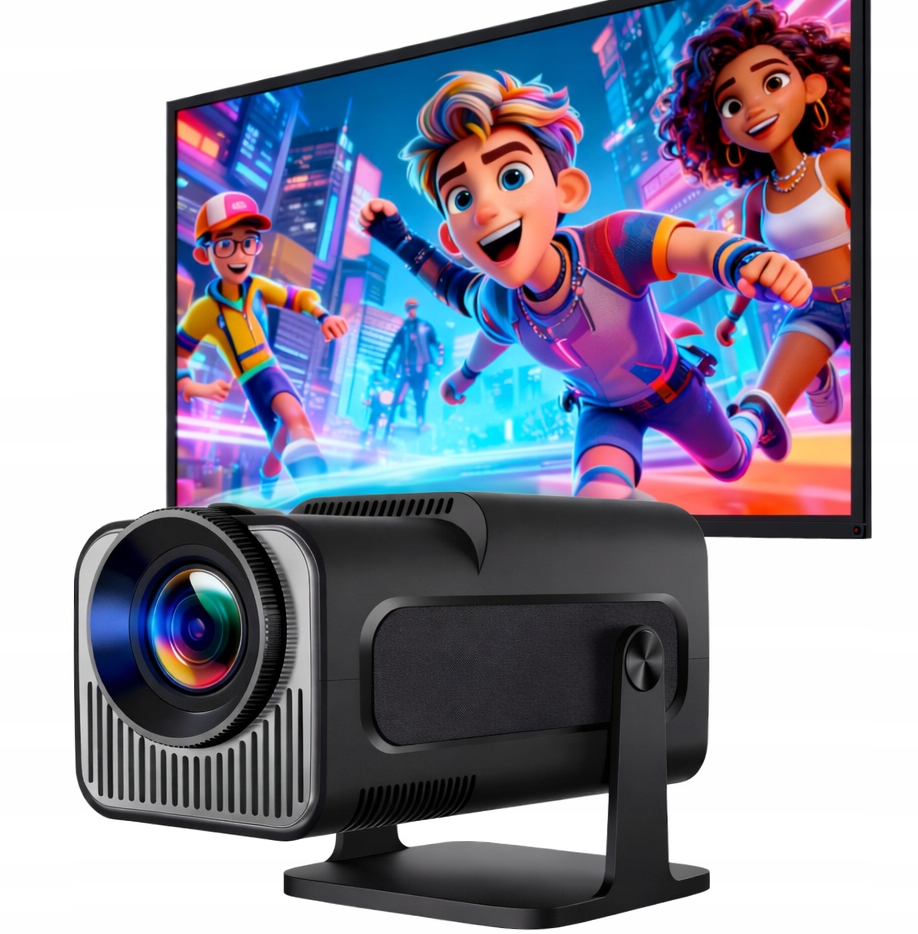 Projektor Rzutnik Przenośny Android Smart Mini Tv 4K Led Głośnik Wifi