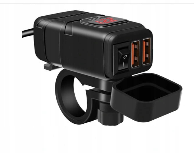 

Ładowarka Motocyklowa 2x Usb QC3.0 Szybkie Ładowan