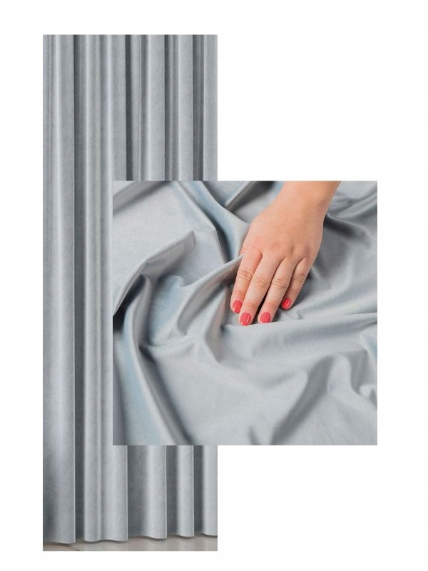 Závěs Samet Tlustý Barvy Velikosti Elegantní Hladký S Páskem Š110x250