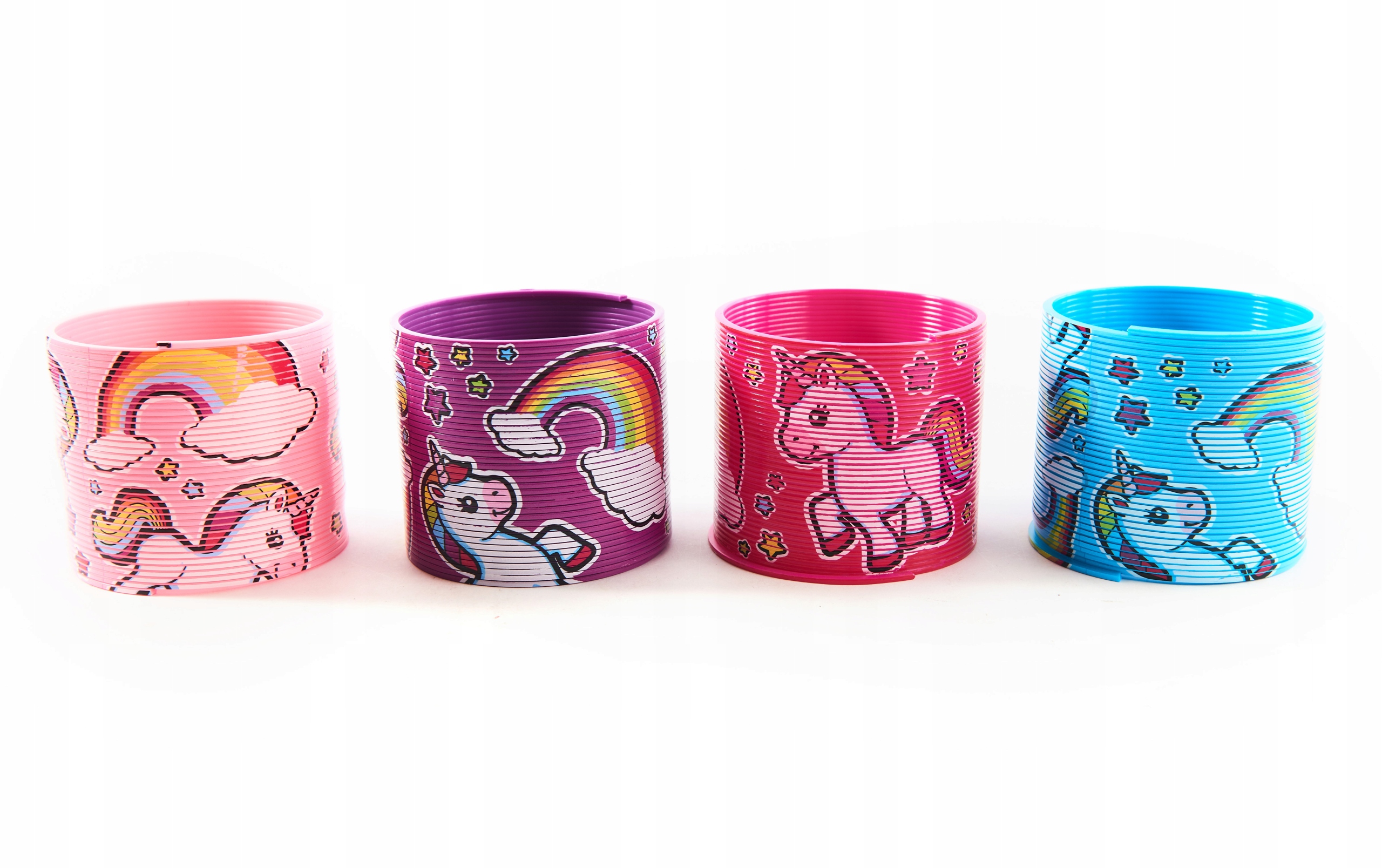 JEDNOROŻEC SPRĘŻYNA 7CM RÓŻNE KOLORY ZESTAW 4SZT