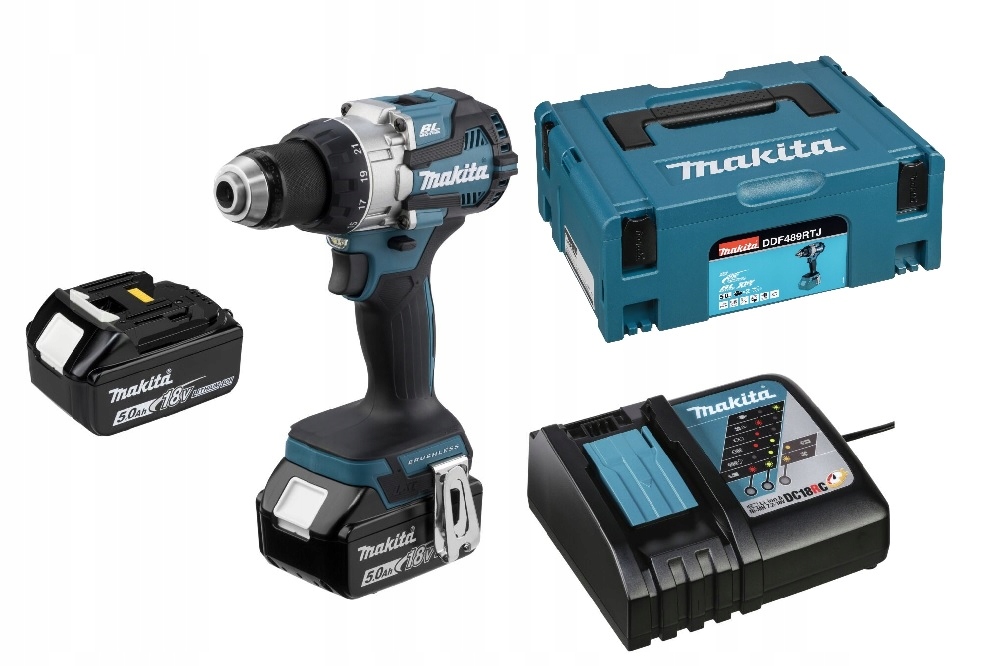 Makita Wiert.-wkrętarka B/ud. 73Nm Lxt 18V 2x 5,0Ah Walizka M2 DDF489RTJ