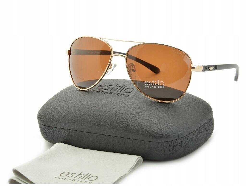 Pilotní sluneční brýle Polarizace Hd značky Estillo Bonus