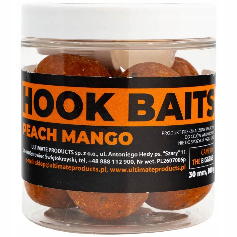 Kulki haczykowe Peach Mango 30mm Ultimate Products