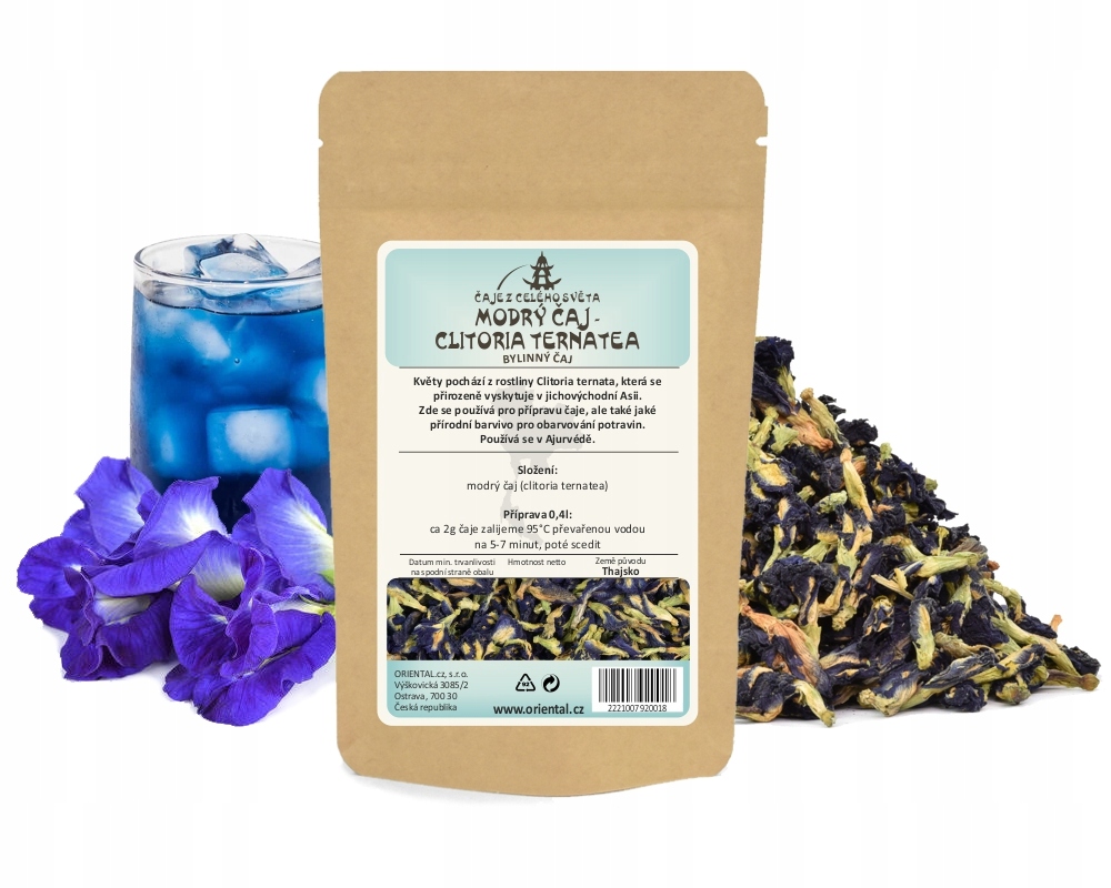 Modrý čaj Clitoria ternatea 500 g