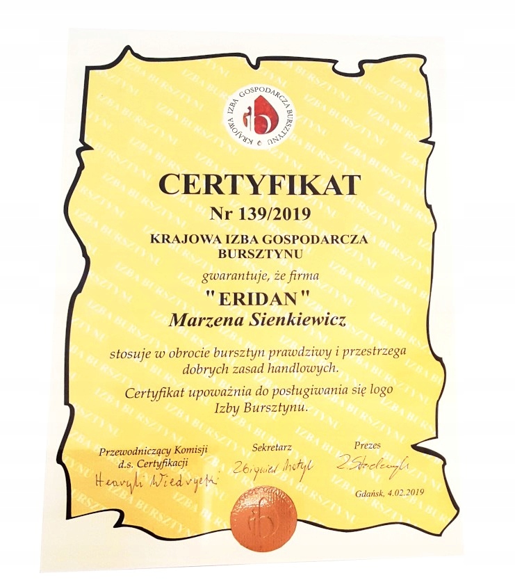 KORALE BURSZTYNOWE- SZLIF. *fasolka* BRĄZOWE -52cm Długość całkowita 52 cm