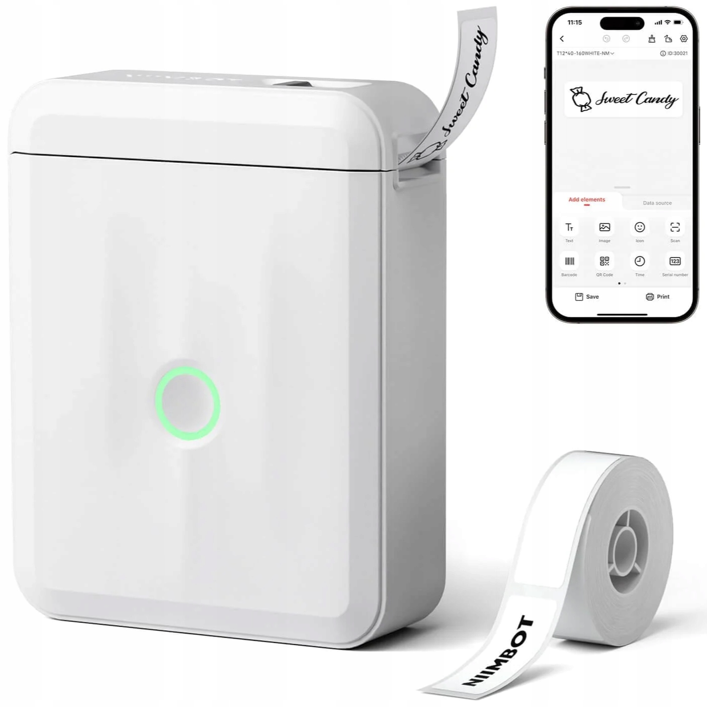 Drukarka termiczna etykiet Niimbot D110_M biała