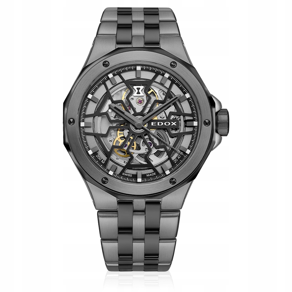 Edox Delfin Mecano Skeleton 85303-357GNM-NGN 43,00mm 20ATM