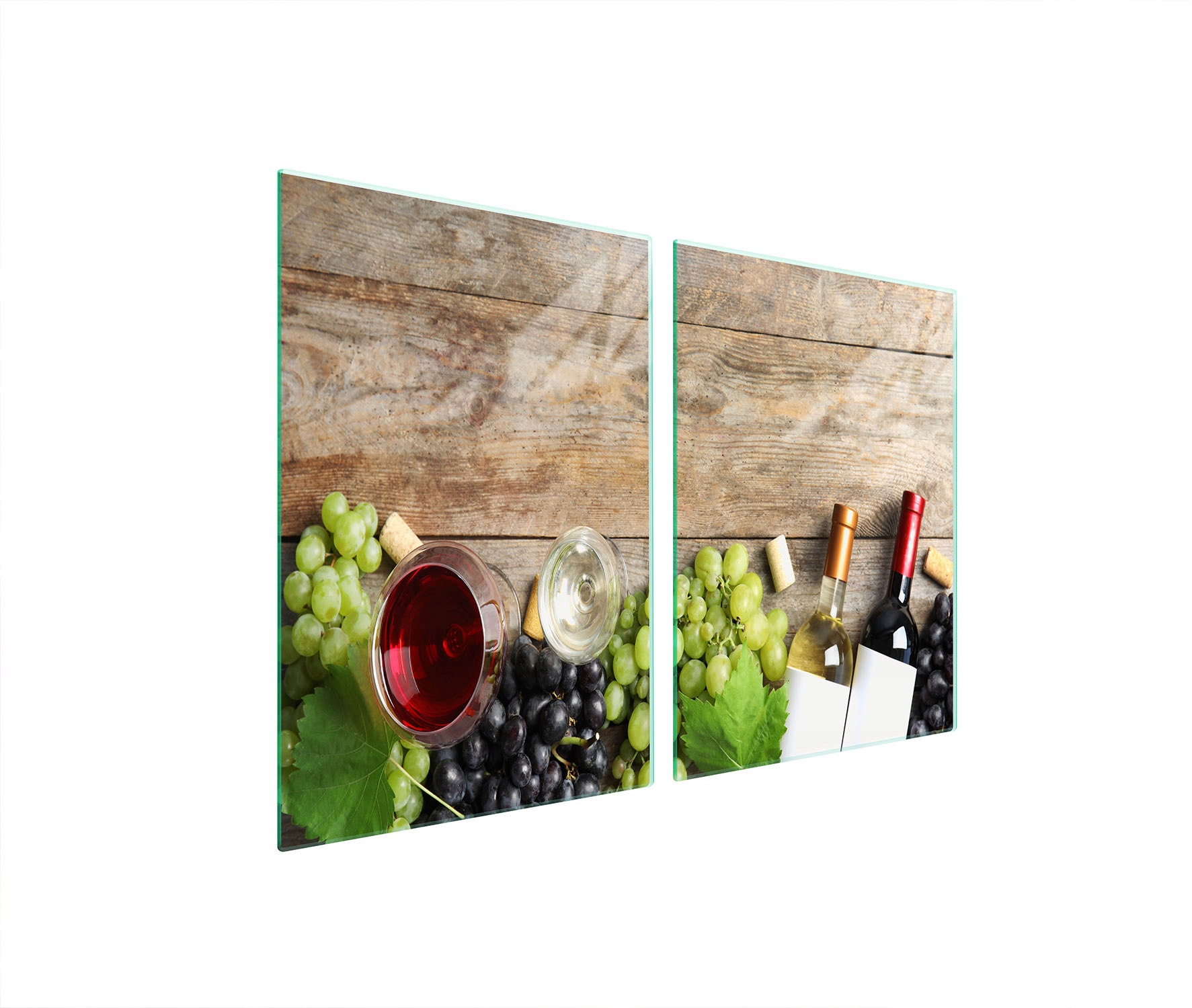 Skleněná Ochranná Deska Do Kuchyně 2x45x52 Dřevo Tvrzené Sklo