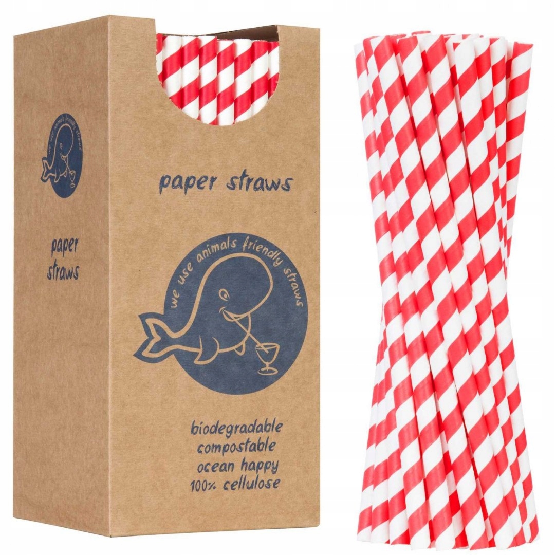 Słomki papierowe BIO ekologiczne PAPER STRAWS grub