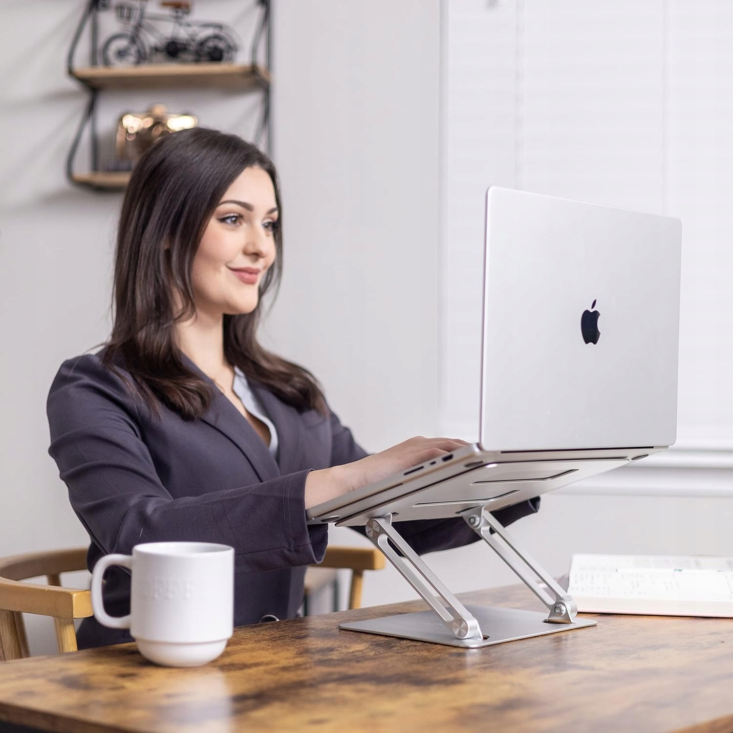 STOLIK POD LAPTOPA TABLET PODSTAWKA ALUMINIOWY REGULOWANY SKŁADANY STOJAK Stan opakowania oryginalne