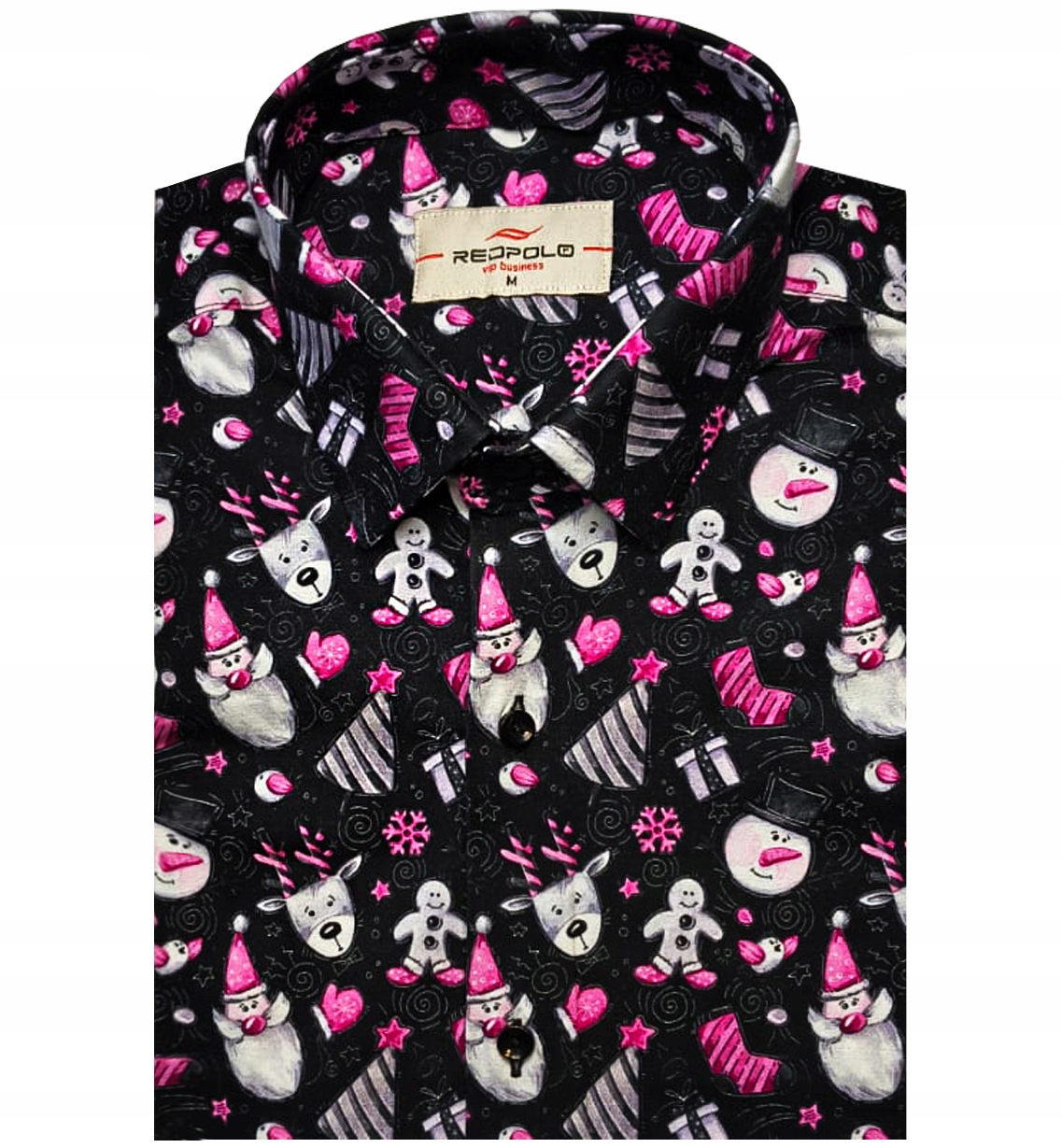 Pánská košile Casual Vánoční Mikuláše, bavlněná