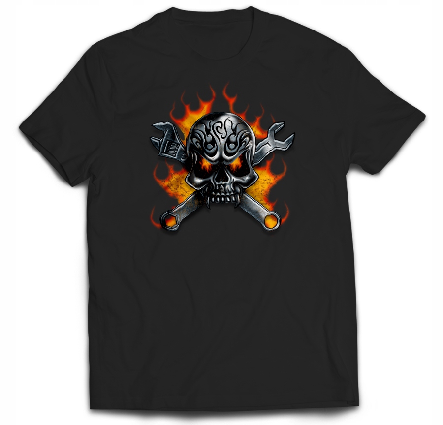 

Tshirt dla mechanika mechanik klucze czaszka M