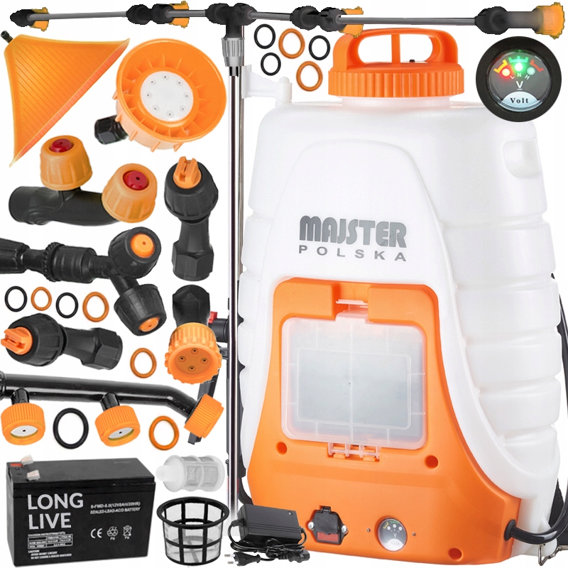 Opryskiwacz Akumulatorowy Elektryczny Plecakowy 18L Majster Polska MP0351