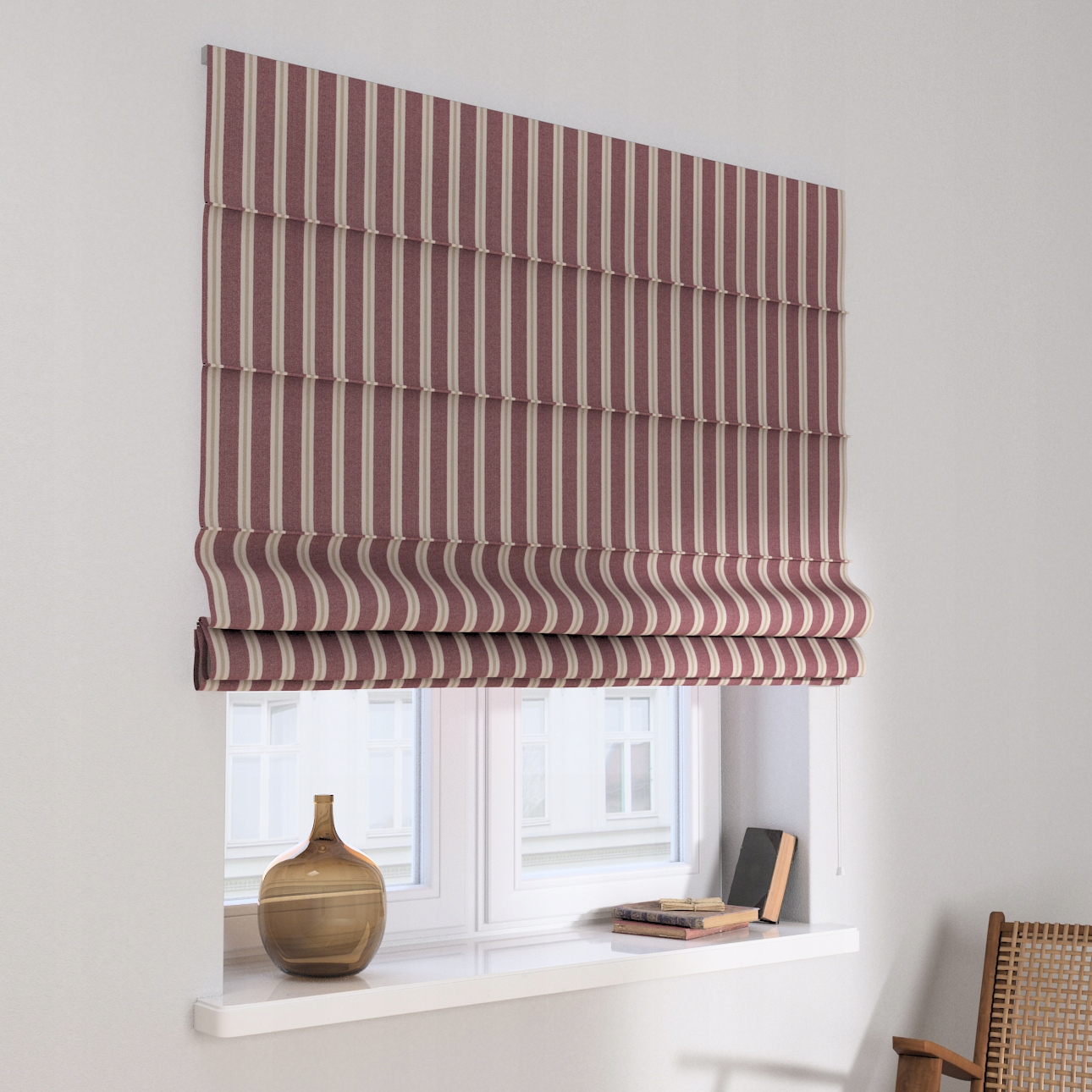 Hotová římská roleta Capri 100 x 170 cm červená