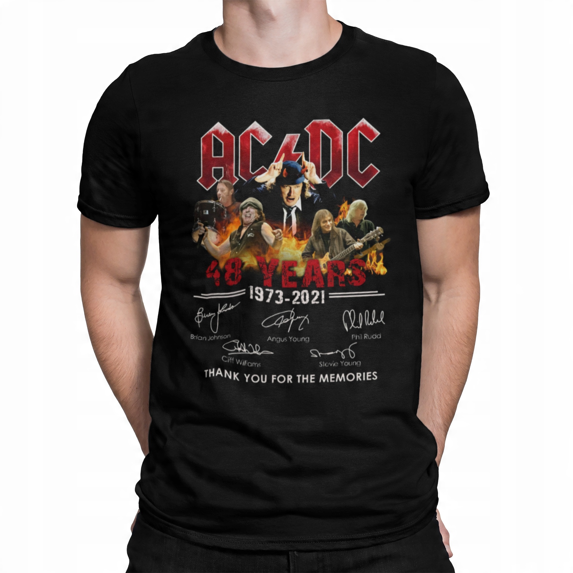 

Ac/dc T-Shirt Koszulka 48 lat Autografy Metal 4XL