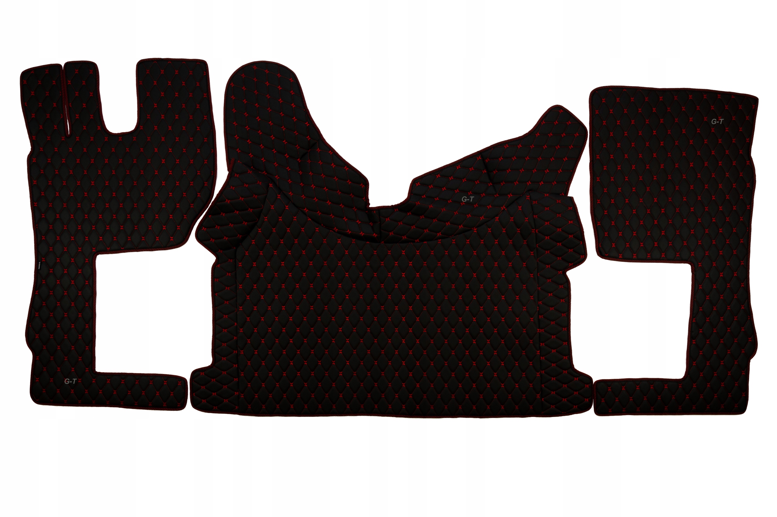 DYWAN DYWANIKI PIKOWANE ROMBY VOLVO FH4 OD 2013 R CZARNY+CZERWONY NOWOŚĆ