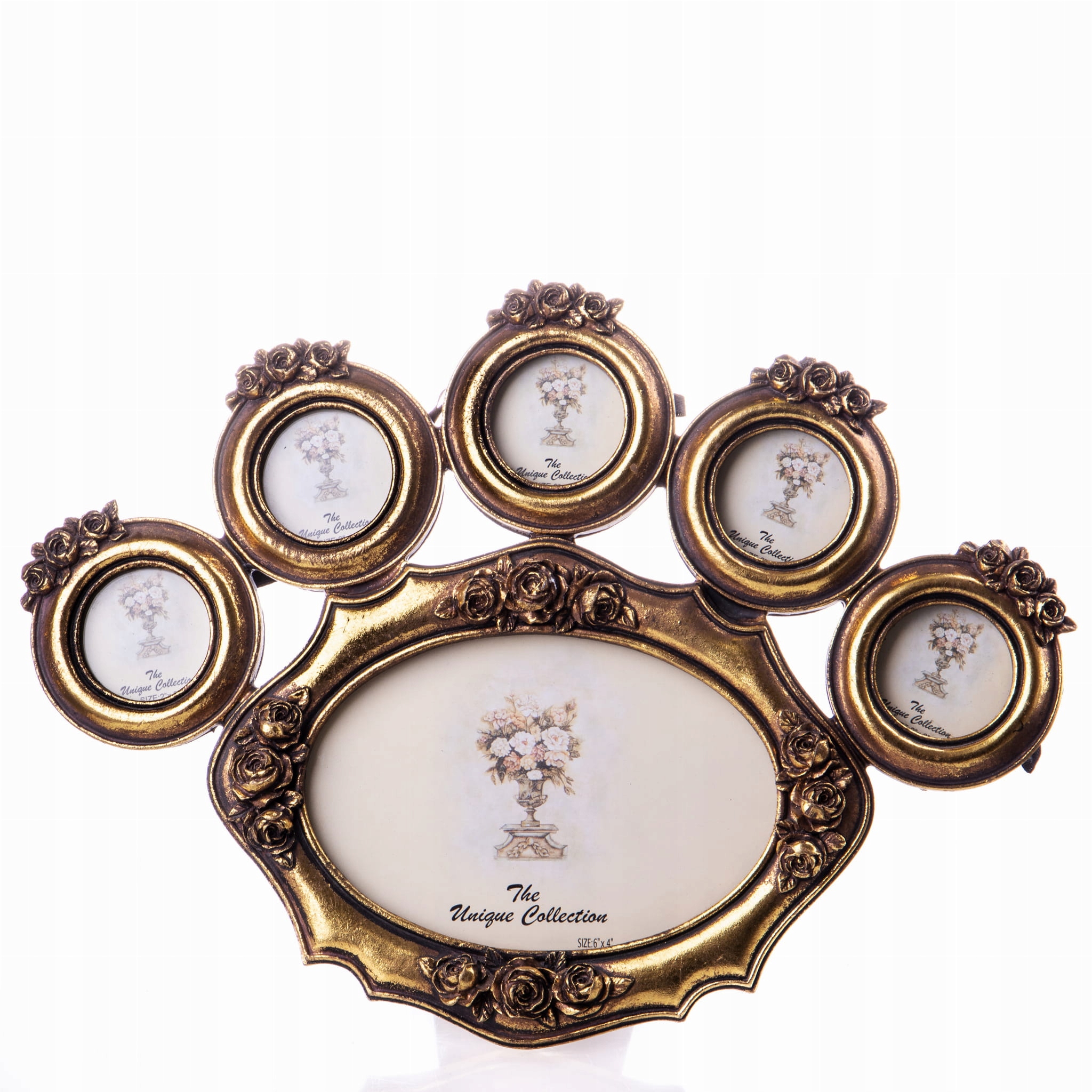 Rámeček na decoupage s růžovozlatými ornamenty, barokní styl