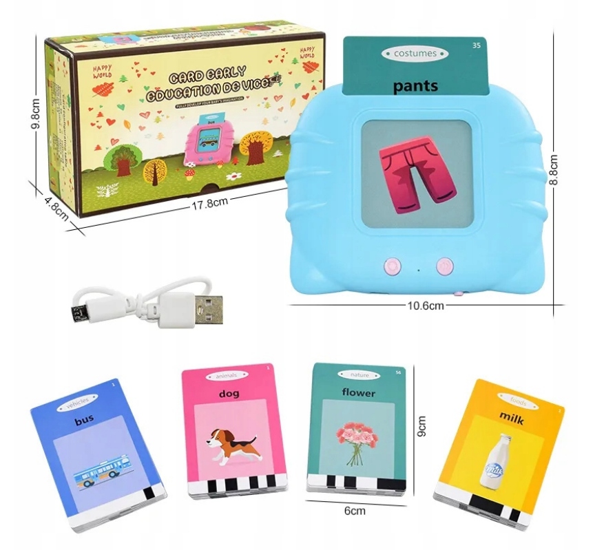 ZABAWKA DO NAUKI JĘZYKA ANGIELSKIEGO CZYTNIK KART SŁÓW DLA DZIECKA Rodzaj nauka czytania